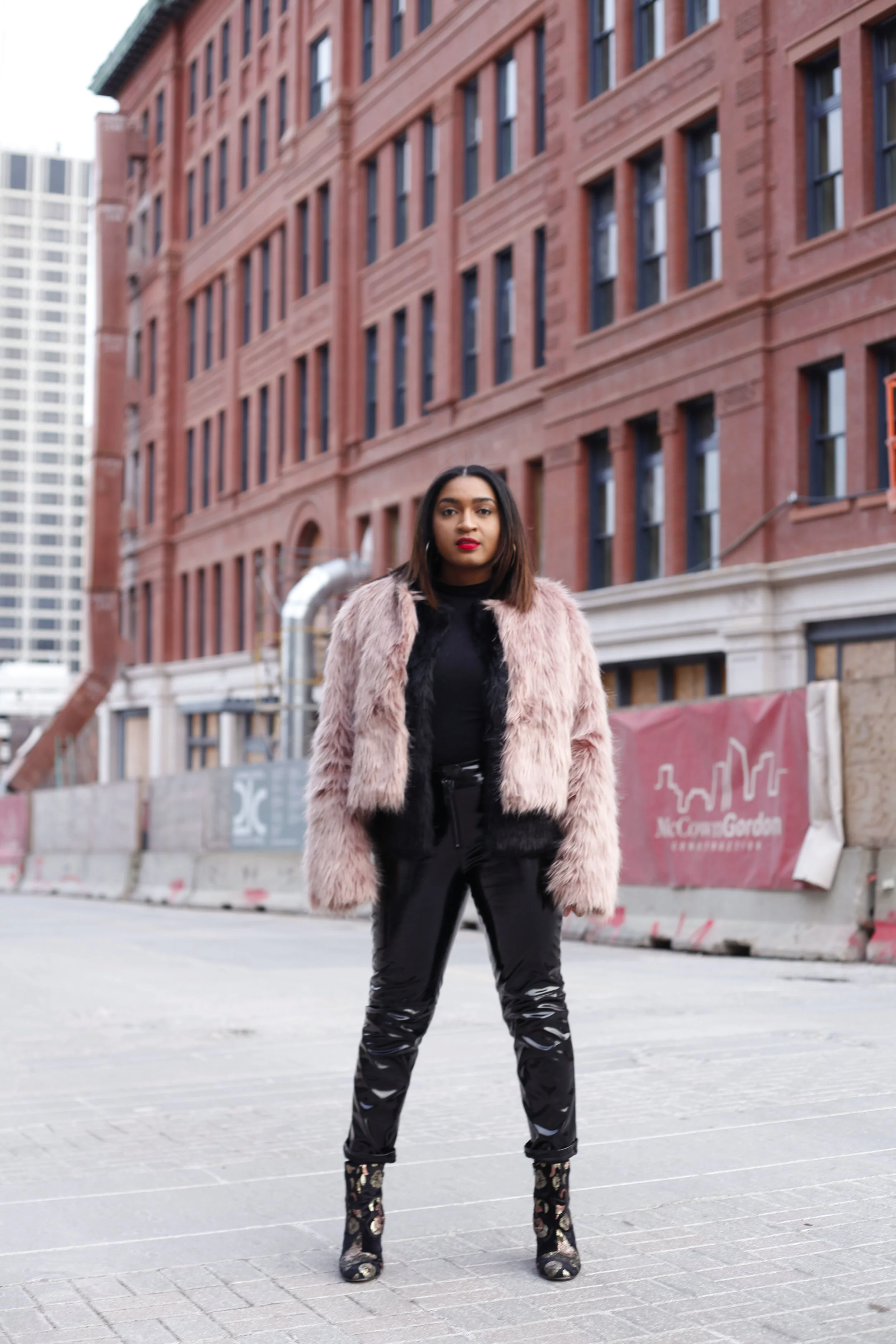 Fur Coat x Liquid Pants x Aldo Boots Jasmine Diane